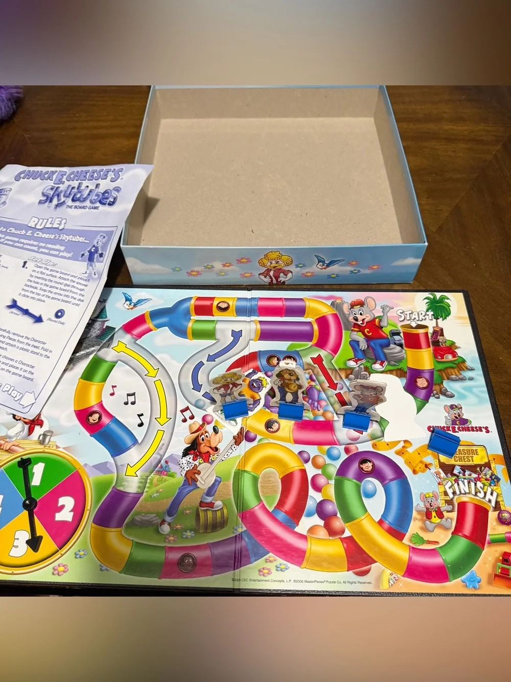 Vintage Chuck E Cheese’s Skytubes Board Game